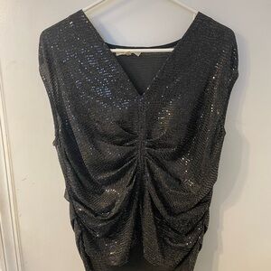 Black Sequin Women's Top